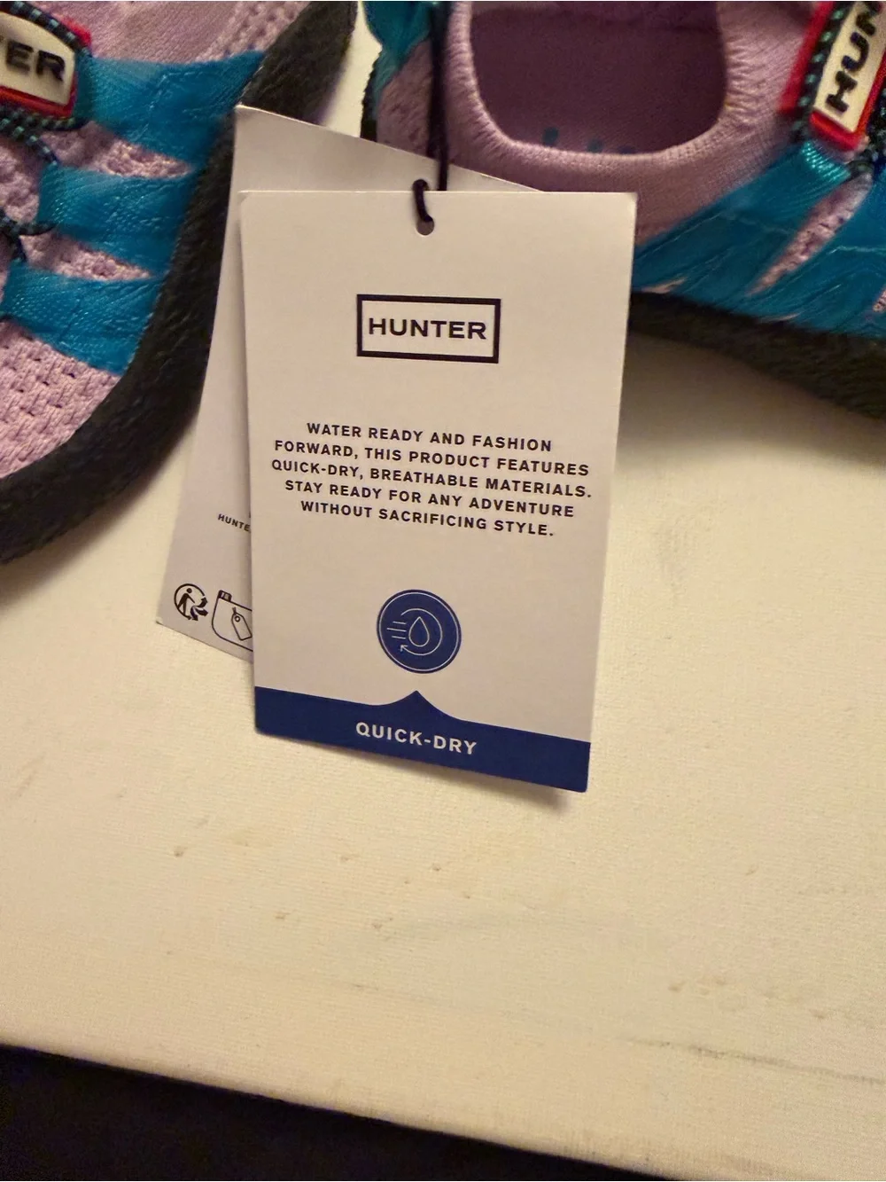 Hunter Kids Lavender and Teal Toggle Water Shoes